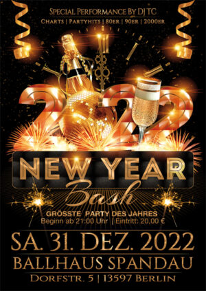 Silvester Party 2022 / 2023 mit DJ TC im Ballhaus Spandau