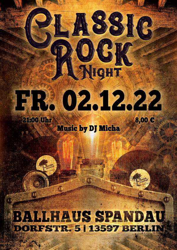 Classic Rock Night am 02.12.2022 im Ballhaus Spandau