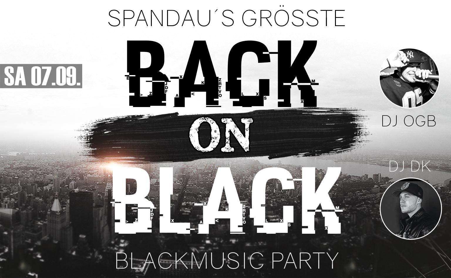 Back on Black | Spandaus größte Blackmusic Party am 07.09.2024 im Ballhaus Spandau