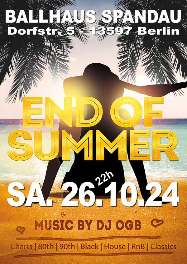 End Of Summer mit DJ OGB am 26.10.2024 im Ballhaus Spandau