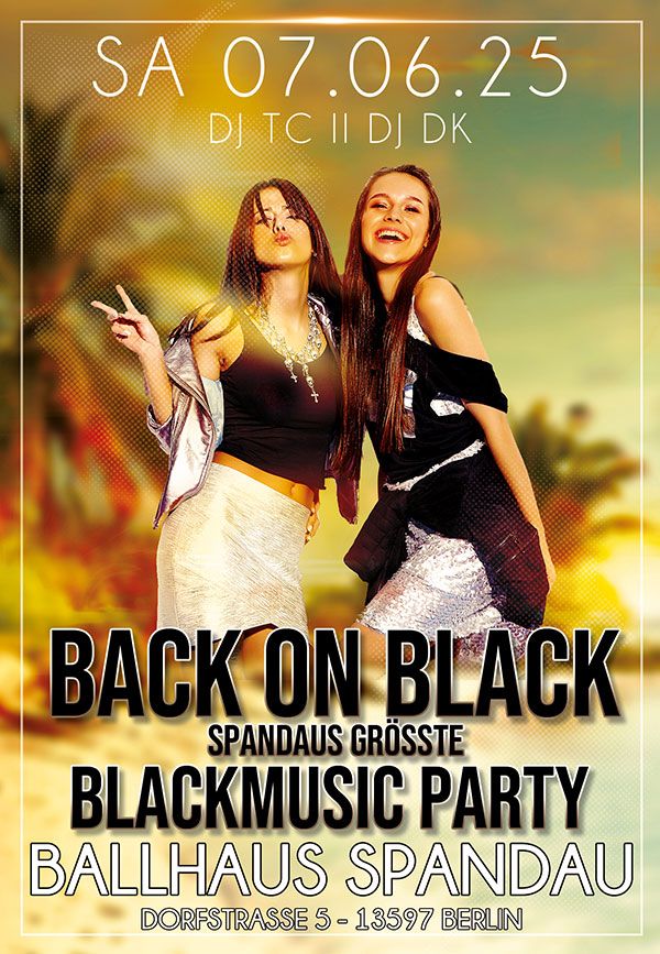 Back On Black am 03.05.2025 mit DJ TC & DJ DK ab 22:00 Uhr im Ballhaus Spandau