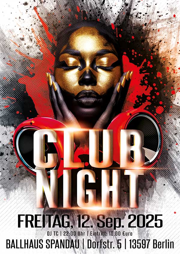 Club Night mit DJ TC am 12.09.2025 ab 22:00 Uhr im Ballhaus Spandau