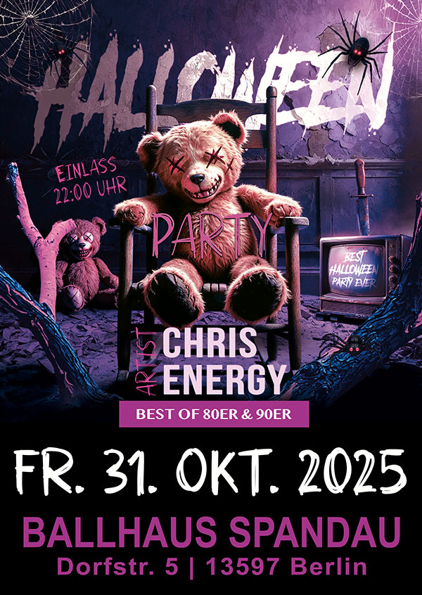 Halloween Party 2025 ab 22:00 Uhr im Ballhaus Spandau