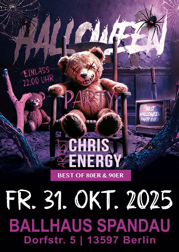 Halloween Party 2025 ab 22:00 Uhr im Ballhaus Spandau