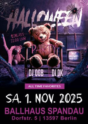 Halloween Party 2025 ab 22:00 Uhr im Ballhaus Spandau