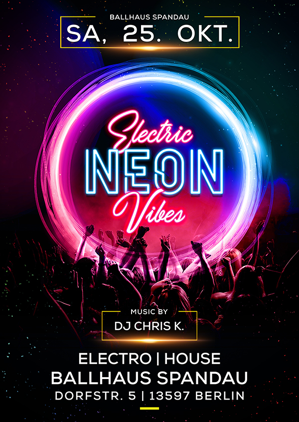 Electric Neon Vibes am 25.10.2025 im Ballhaus Spandau